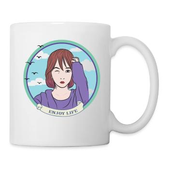 profiter de la vie - profiter de la vie - Mug blanc - blanc - Droite
