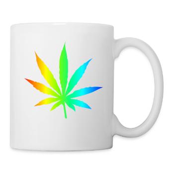 Marijuana Leaf Rainbow - Mug - white - Right
