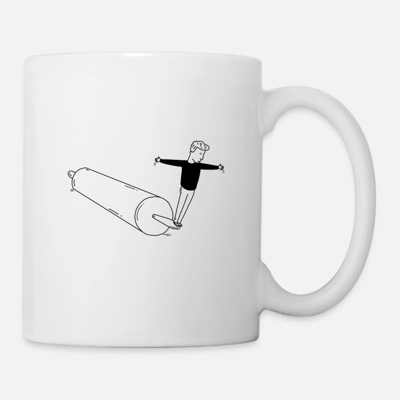 verbrannt - Tasse - Weiß