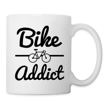 Bike Addict,Fahrrad - Tasse - Weiß - Rechts
