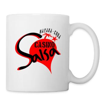 Salsa Casino Havana Cuba red - Dance Shirts - Tasse - Weiß - Rechts