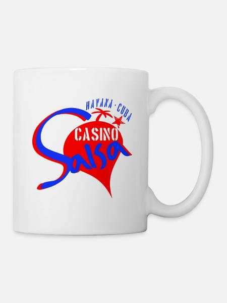 Salsa Casino Havana Cuba red blue - Dance Shirts - Mug - white