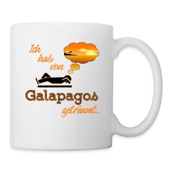 Ich hab von den Galapagos Inseln geträumt - Tasse - Weiß - Rechts