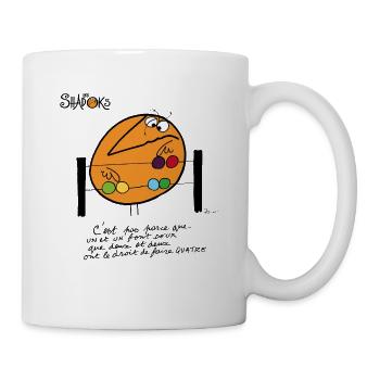 Calcul Shadokien - Mug blanc - blanc - Droite