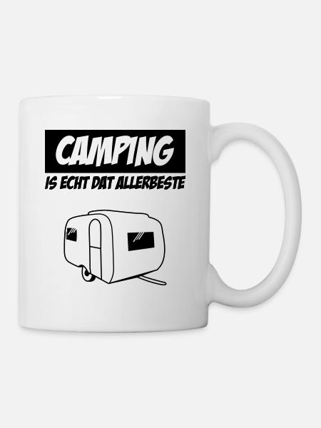 Camping Is Echt Dat very best - Mug - white