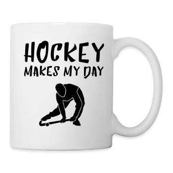 HOCKEY fait mon jour - Mug blanc - blanc - Droite