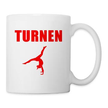 Turnen was sonst - Tasse - Weiß - Rechts