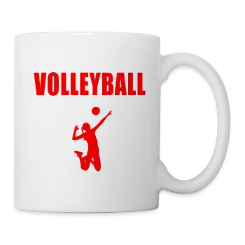 Volleyball was sonst - Tasse - Weiß - Rechts