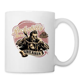 Rockabilly Rebel Gasoline Bandit Greaser Biker - Tasse - Weiß - Rechts