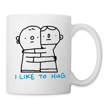 J'aime étreindre - Mug blanc - blanc - Droite