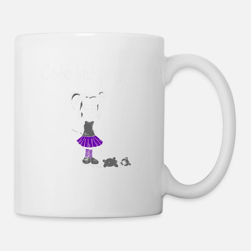 Chemise - Mignon mais psycho! Doux Girly Teddy Gothique - Mug blanc - blanc