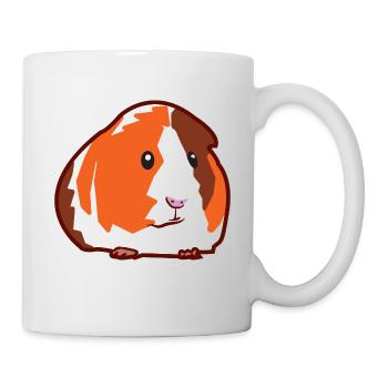 Niedliches Meerschwein Als Haustier und Nagetier - Tasse - Weiß - Rechts