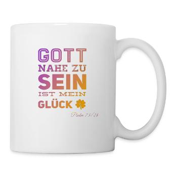 Being close to God is my LUCK! - Mug - white - Right
