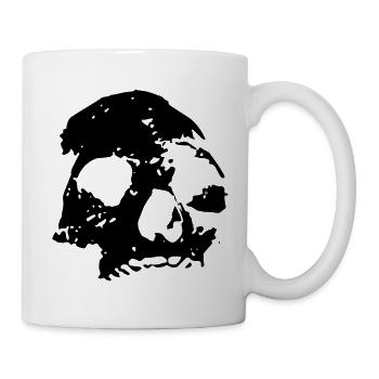 Horreur de crâne effrayant - Mug blanc - blanc - Droite