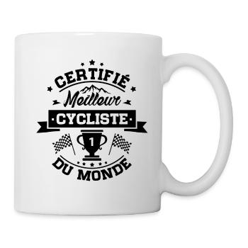 Velo / Bike / Mountain Bike T-shirt - Best Cyclist - Mug - white - Right