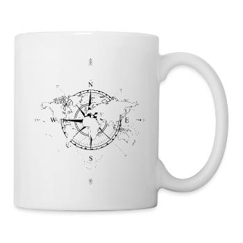 Wanderlust T-Shirt cadeau pour les voyageurs Compass - Mug blanc - blanc - Droite