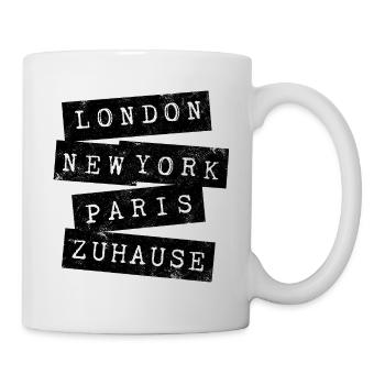 LONDRES, NEW YORK, PARIS, MAISON - Mug blanc - blanc - Droite
