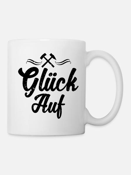 Glück Auf - Erzgebirge - Tasse - Weiß