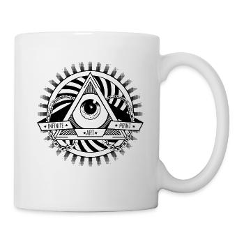Die Kunst, die alles sieht - Tasse - Weiß - Rechts