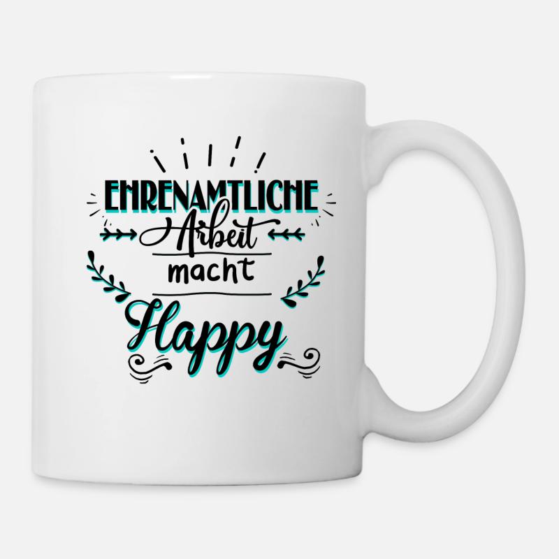 Volunteer work makes you happy - Mug - white