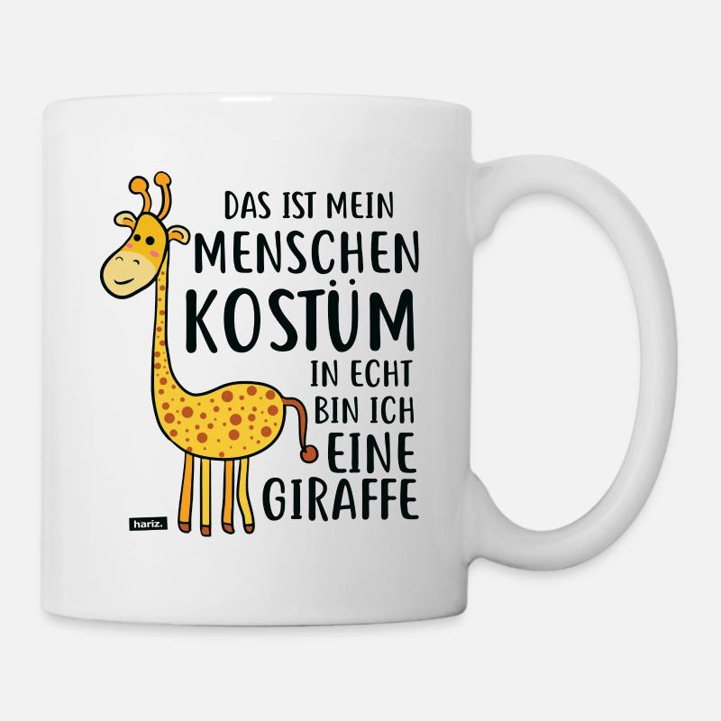 Das Ist Mein Menschen Kostuem Giraffe HARIZ - Tasse - Weiß