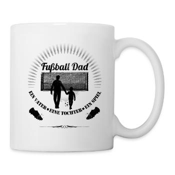 Vater und Tochter Fußball - Tasse - Weiß - Rechts
