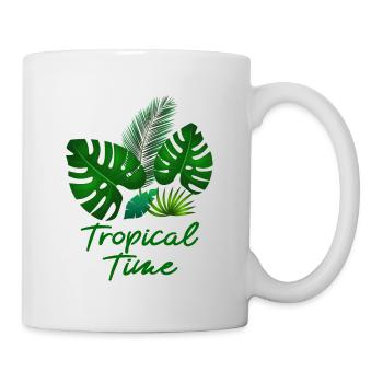 Tropical leaves - Mug - white - Right