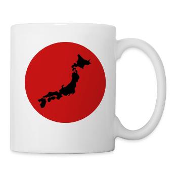 Nippomania - Japan Silhouette, Japanese flag - Mug - white - Right