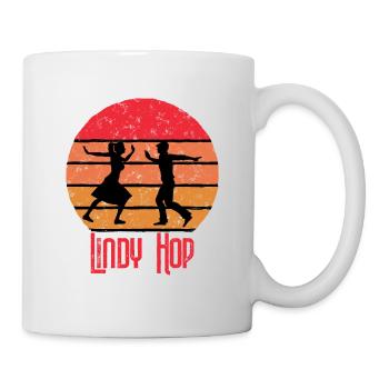 Lindy Hop Sunset Vintage Tanzen Geschenk Swing - Tasse - Weiß - Rechts