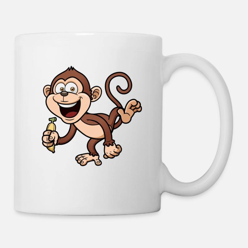 Singe drôle - Mug blanc - blanc