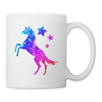 Fantaisie licorne avec étoile - Mug blanc - blanc - Droite