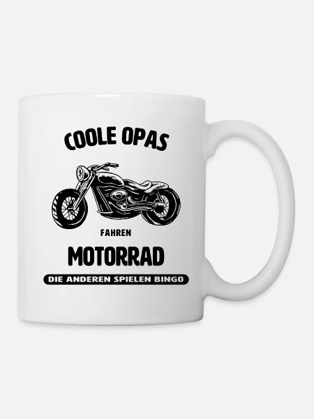 Cool grandpa ride motorcycle - biker design - Mug - white