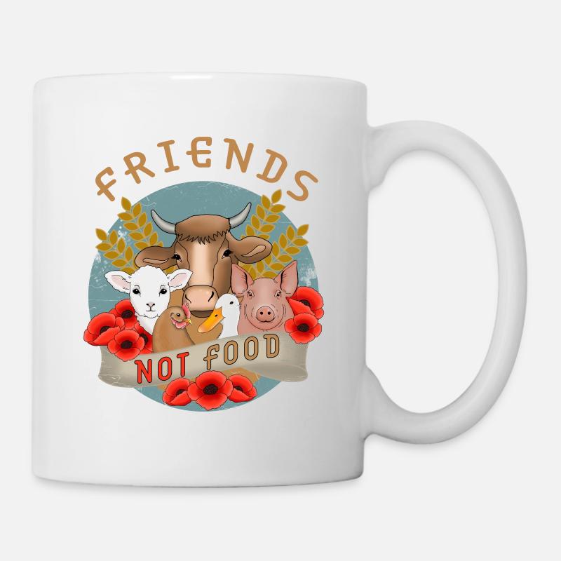 Friends not food - Mug - white