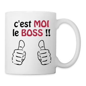C'est moi le boss ! Humour / Citation / Blague - Mug - white - Right