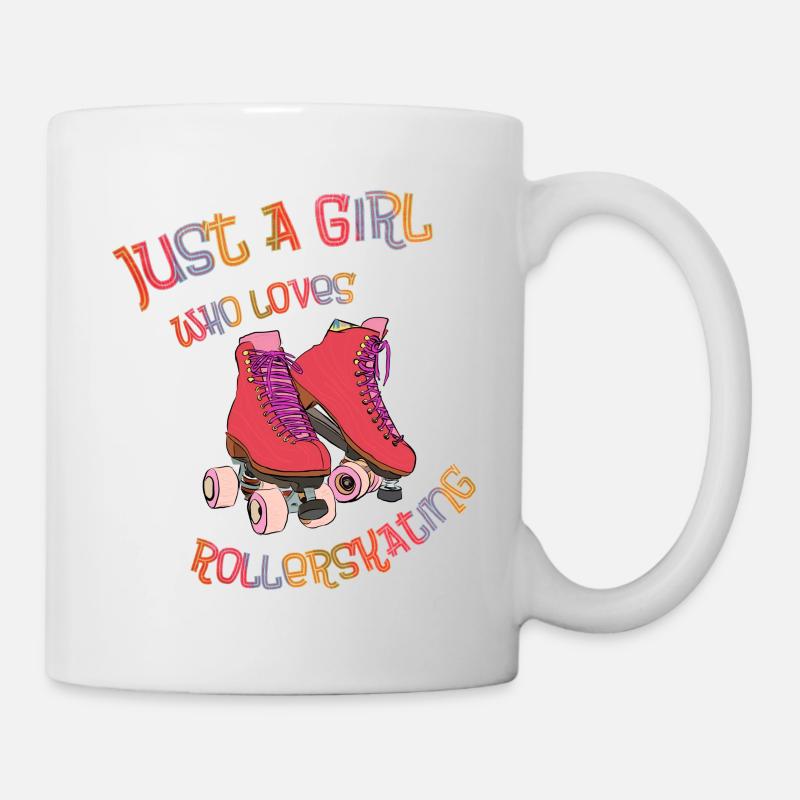 Roller Roller - Just A Girl Who Loves Roller Patinage - Mug blanc - blanc