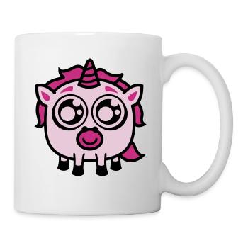 Glupschi Einhorn - Tasse - Weiß - Rechts