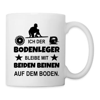 Bodenleger bleibt am Boden - Tasse - Weiß - Rechts
