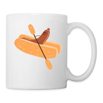 Bockwurst im Paddelboot - Tasse - Weiß - Rechts