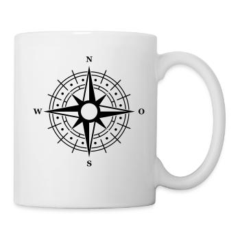 symbole de la boussole - Mug blanc - blanc - Droite
