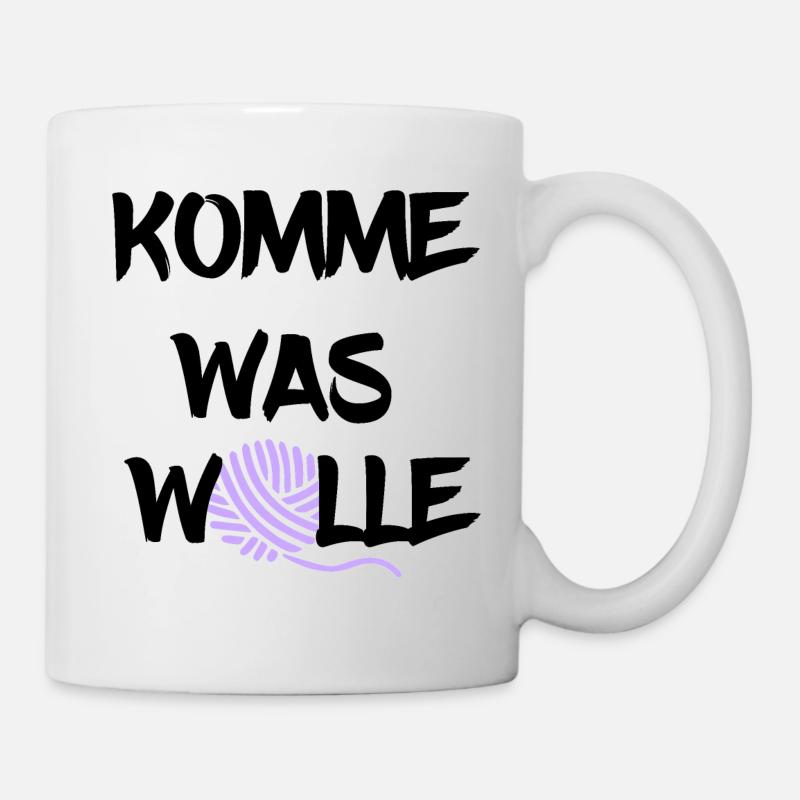 komme was Wolle - Tasse - Weiß
