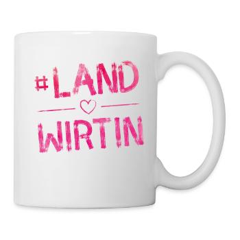 Landwirtin herz hashtag - Tasse - Weiß - Rechts