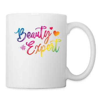 expert en beauté coeur coloré - Mug blanc - blanc - Droite
