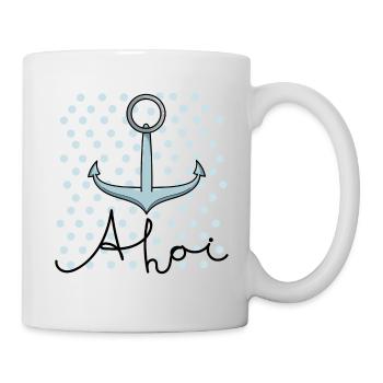 Ancre à pois ahoy - Mug blanc - blanc - Droite