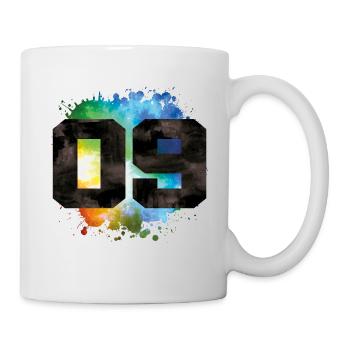 09 Bunt nummer - Tasse - Weiß - Rechts