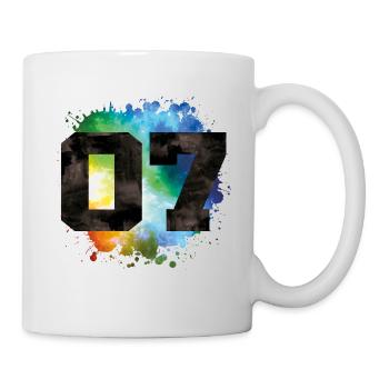 7 nombre coloré - Mug blanc - blanc - Droite