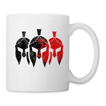 spartaner helm - Tasse - Weiß - Rechts