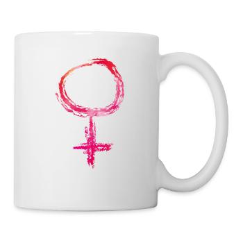 Girl female symbol colorful - Mug - white - Right