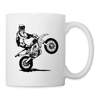 Enduro - Tout-terrain - MotoCross - Supercross - MX - Mug blanc - blanc - Droite