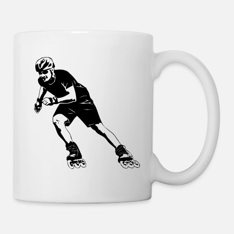 Patin à roues alignées - patins à roues alignées - Mug blanc - blanc