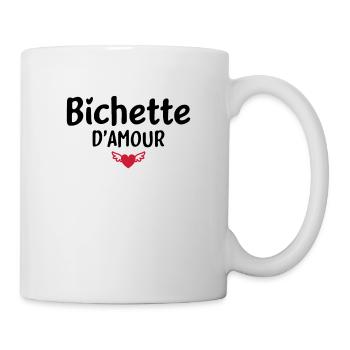 T-shirt femme message humour bichette d'amour - Mug blanc - blanc - Droite